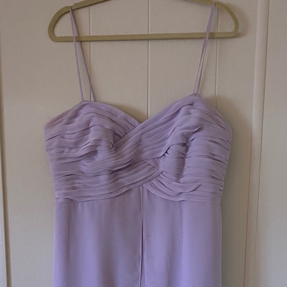 David’s Bridal High-low formal dress, plus sized.